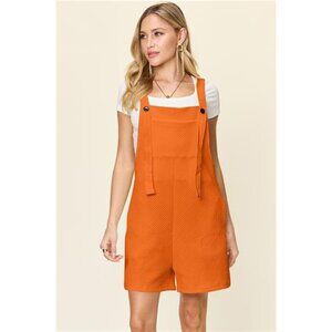 Double Take Full Size Texture Sleeveless Romper
